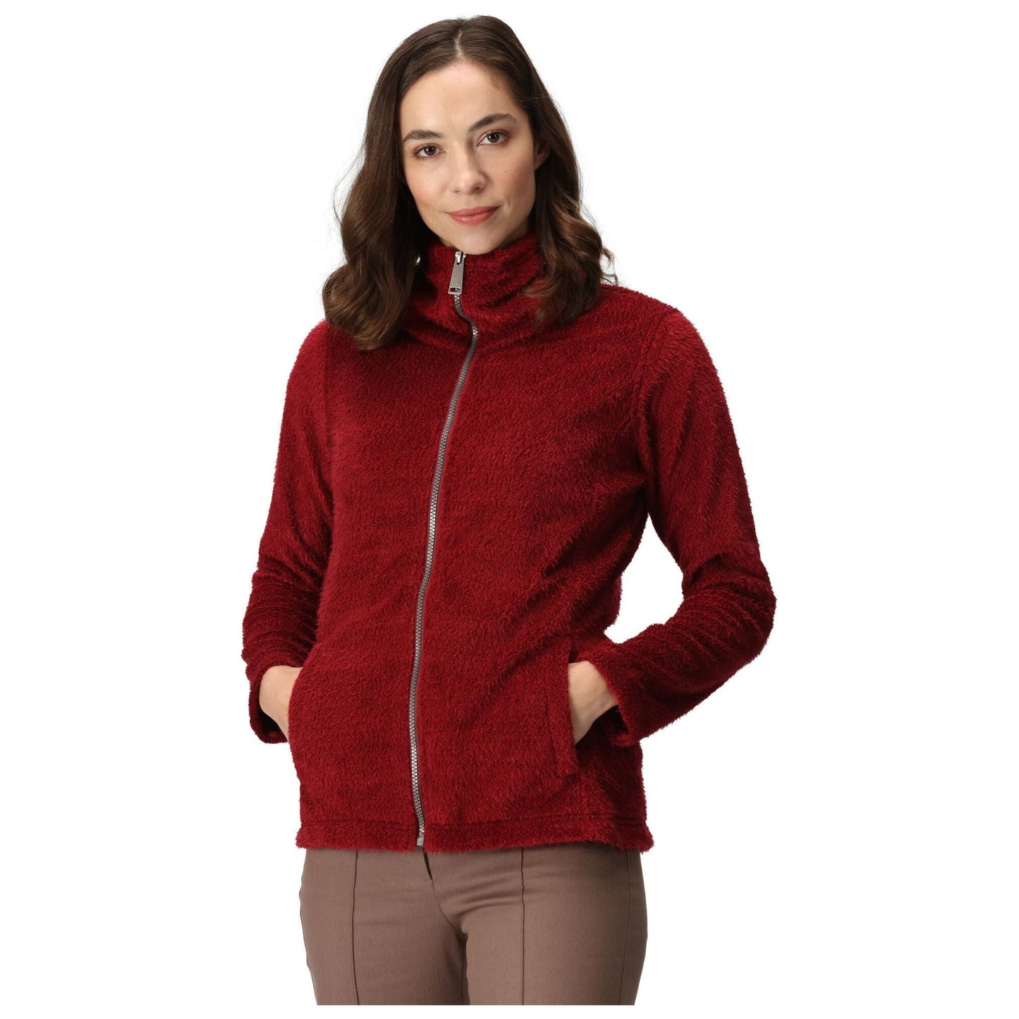 Regatta Women's Heloise Full Zip Fleece -  Cabernet Eyelash Fluffy