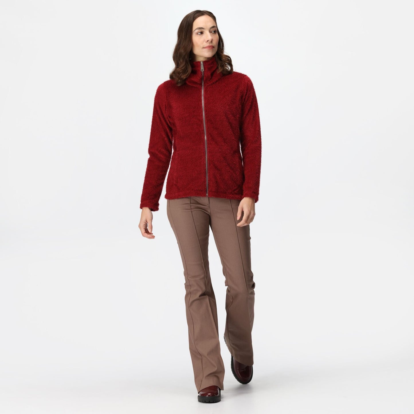 Regatta Women's Heloise Full Zip Fleece -  Cabernet Eyelash Fluffy