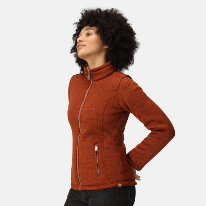 Regatta Women's Razia II Full Zip Bonded Fleece - Burnt Copper/Light Vanilla