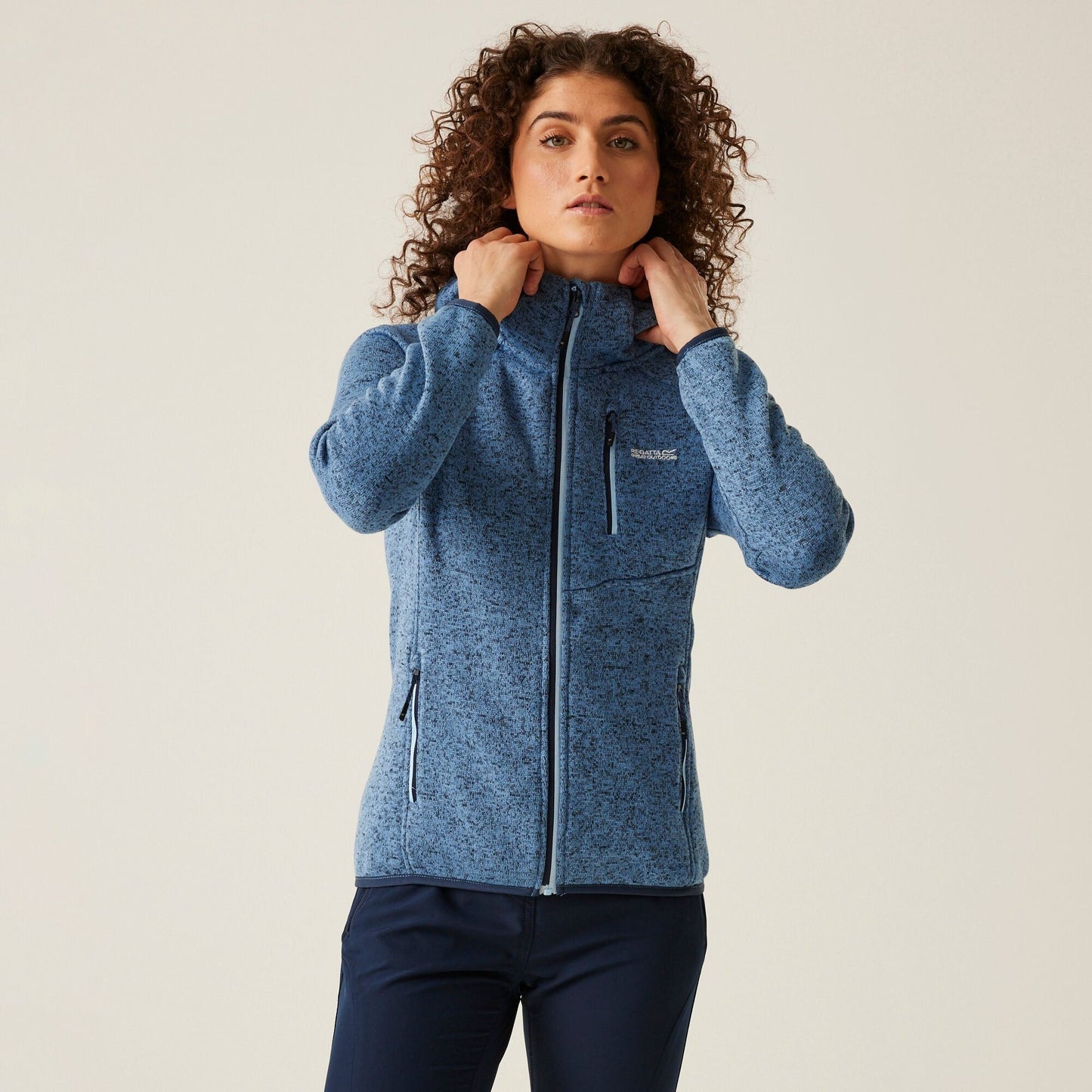 Regatta Women's Newhill Hooded Fleece - Coronet Blue/Clear Sky