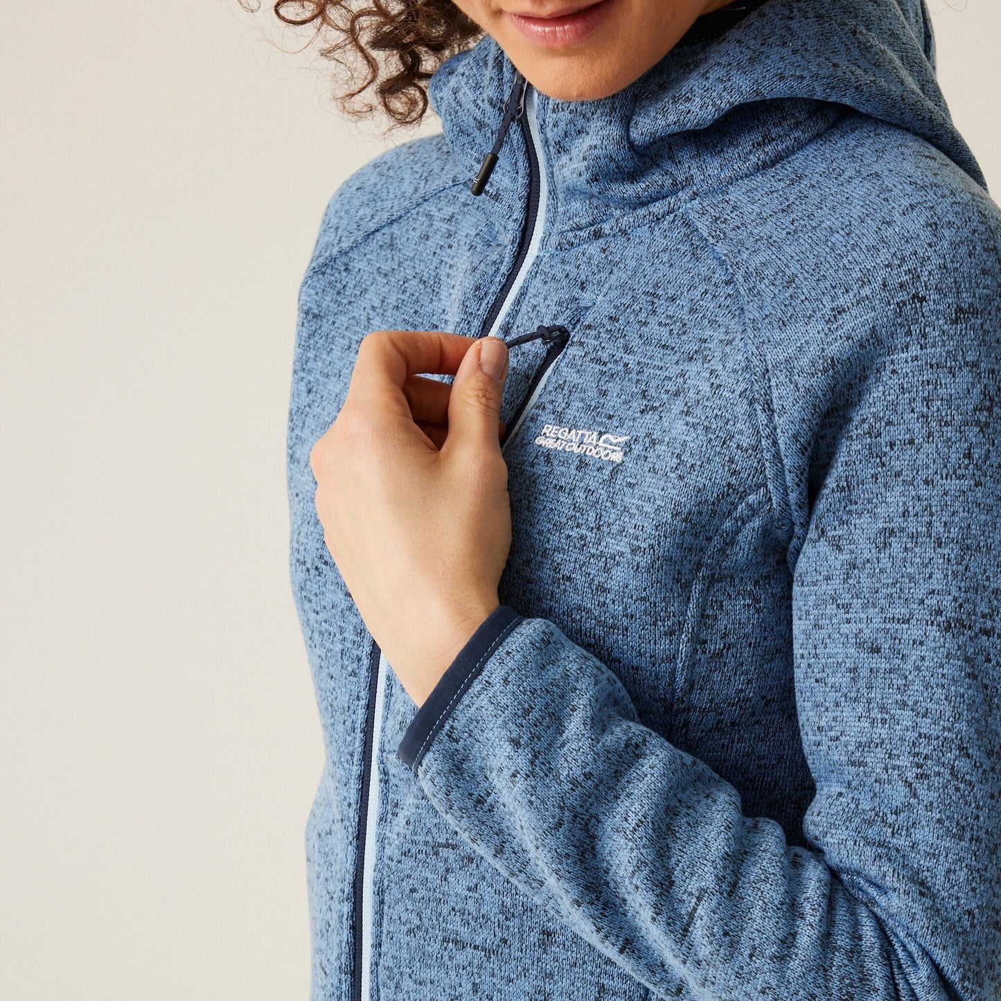 Regatta Women's Newhill Hooded Fleece - Coronet Blue/Clear Sky