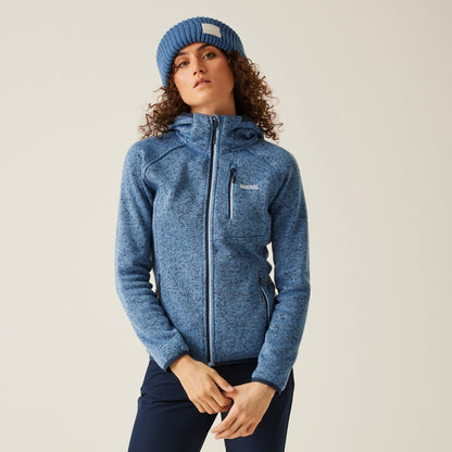 Regatta Women's Newhill Hooded Fleece - Coronet Blue/Clear Sky