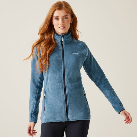 Regatta Womens Lakara Fluffy Full Zip Fleece - Coronet Blue