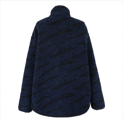 Regatta Women's Frankie Borg Half Zip Fleece - Navy Abstract