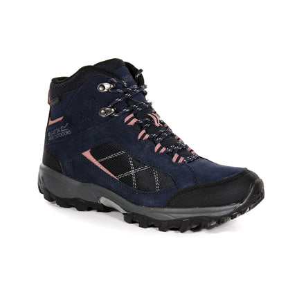 Regatta Women's Clydebank Waterproof Mid Walking Boots | Navy/Ash Rose