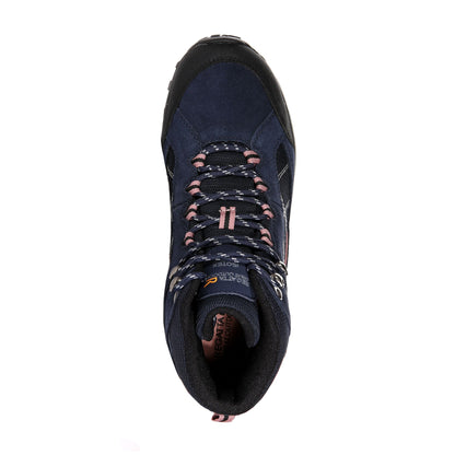 Regatta Women's Clydebank Waterproof Mid Walking Boots | Navy/Ash Rose