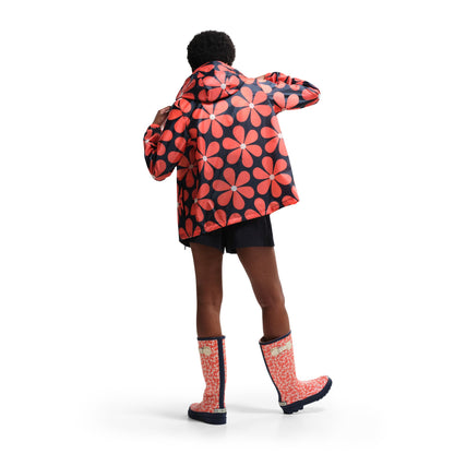 Orla Kiely Waterproof Pack-It Jacket - Navy Daisy