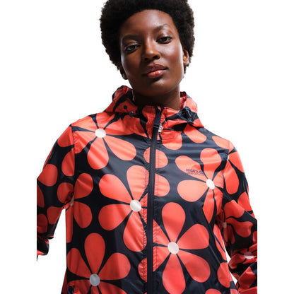 Orla Kiely Waterproof Pack-It Jacket - Navy Daisy