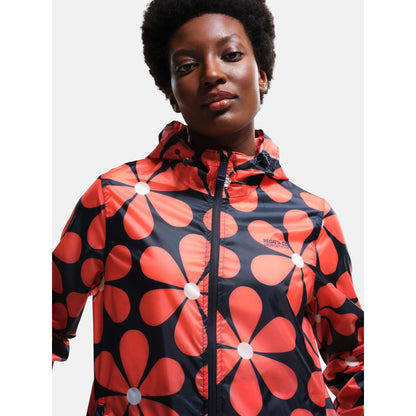 Orla Kiely Waterproof Pack-It Jacket - Navy Daisy