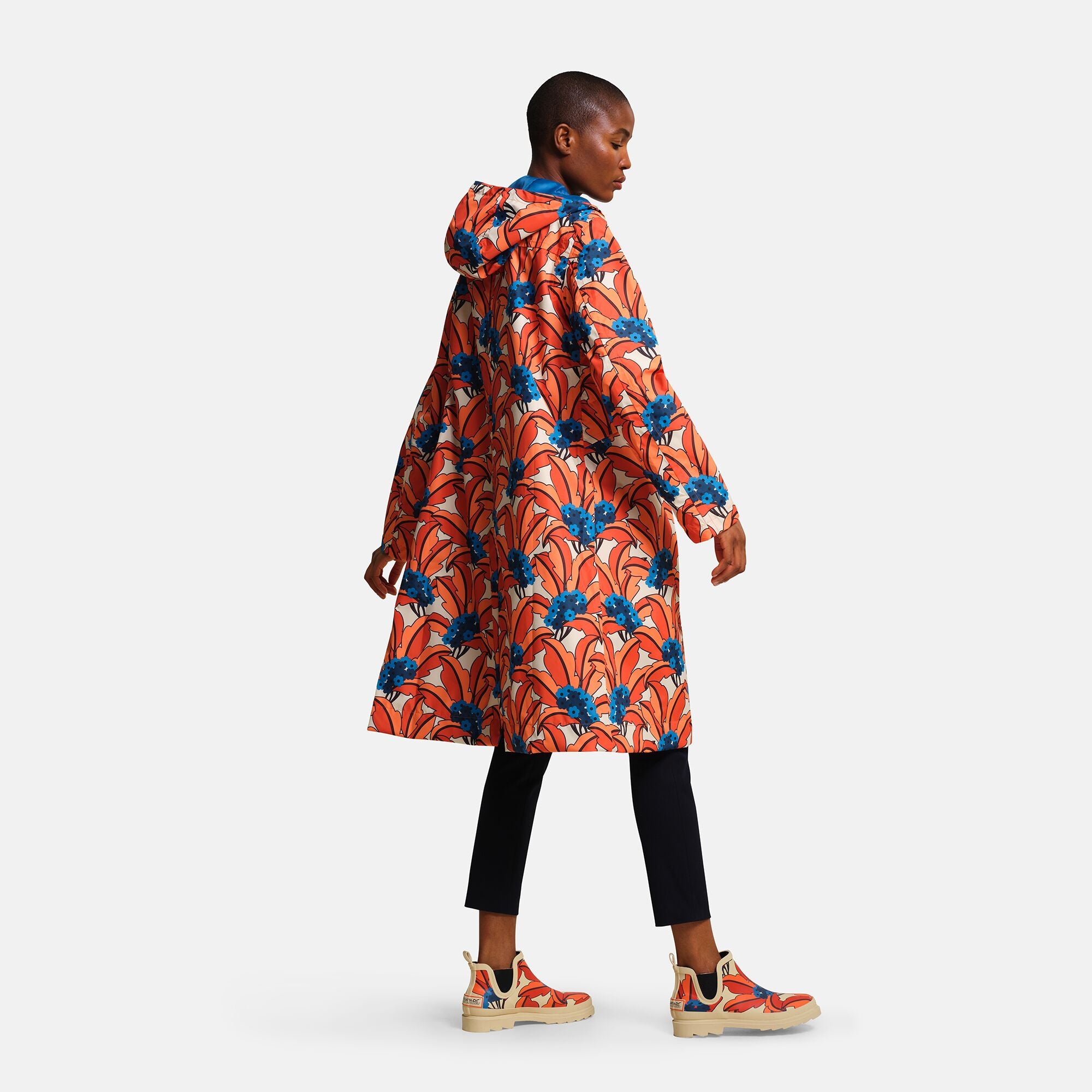 Orla Kiely Waterproof Mac Jacket Orange Tropical 10