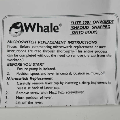 Whale Elite Tap Microswitch Kit - 2 switches - MT8000