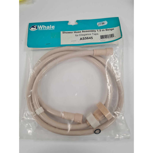 Whale Shower Hose Assembly 1.5mtr Beige - AS5645