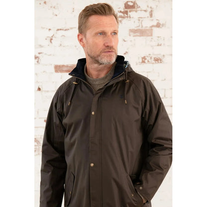 Lighthouse Men's Stockman Full Length Raincoat - Chocolate