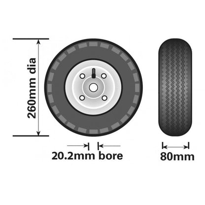 260mm Pneumatic Steel Wheel