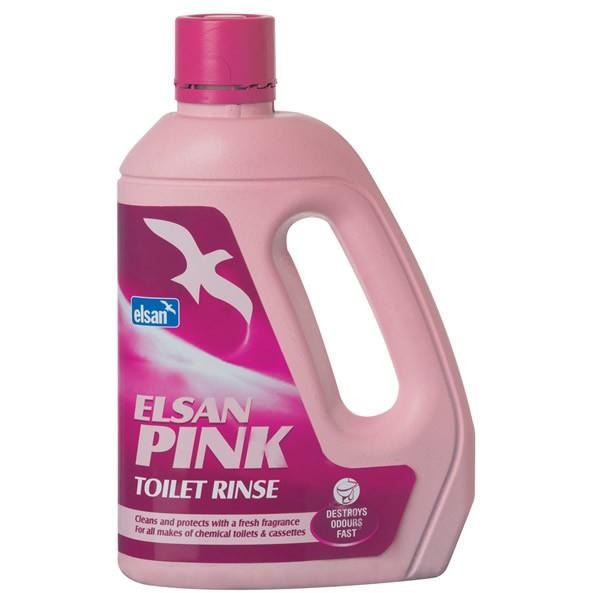 Elsan Pink Toilet Rinse Fluid - 2L - AVAILABLE IN STORE ONLY