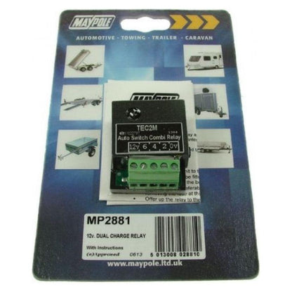 Maypole 12v Dual Charge Relay 20amp Auto
