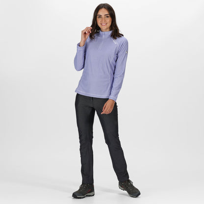 Regatta Women's Lightweight Half Zip Fleece - Lilac/White