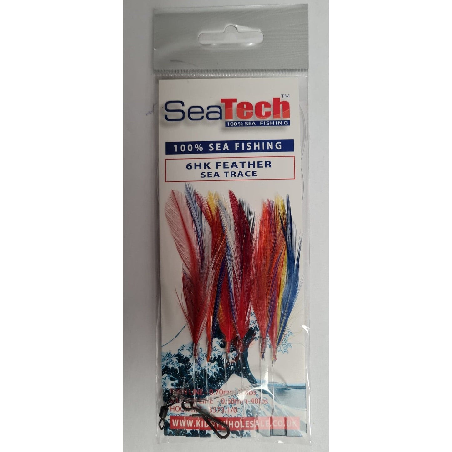 SeaTech 6 Hook Feathers - Mackerel - Assorted
