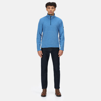 Regatta Edley Men's Half Zip Fleece -  Snorkel Blue Linear