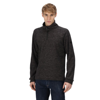 Regatta Men's Eithan Quarter Zip Fleece -  Black/Dark Grey