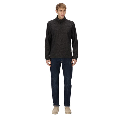 Regatta Men's Eithan Quarter Zip Fleece -  Black/Dark Grey