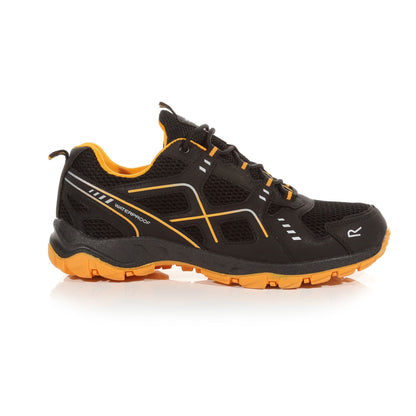 Men's Vendeavour Waterproof Walking Shoes - Black/Regatta Orange