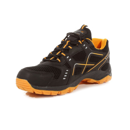 Men's Vendeavour Waterproof Walking Shoes - Black/Regatta Orange