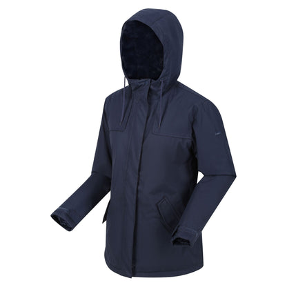 Regatta Bria Women's Fur Lined Waterproof Jacket - Navy